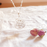 collier argent personnalise to the moon