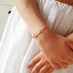 bracelet plaque personnalisable enfant fille cadeau religieux