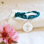 bracelet croix medaille personnalisable cadeau religieux liberty