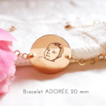 graver photo de bebe sur bijou bracelet