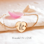 bracelet medaille coeur pour mamange deuil perinatal