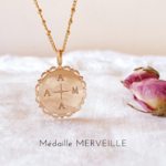 collier femme rose des vents