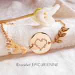 bijou maman coeur feuille grave