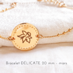 bracelet fleur de naissance jonquille mars