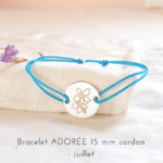 bracelet fleur de naissance juillet alouette