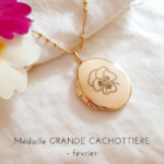 collier fleur de naissance fevrier violette