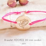 pendentif fleur de naissance juin rose