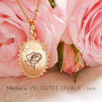 pendentif fleur de naissance rose juin