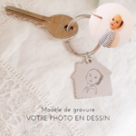 porte clés argent personnalisé photo