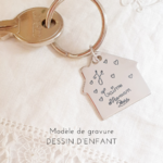 porte cle personnalise dessin enfant maman