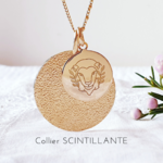 collier signe astrologique gravure lion