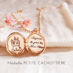 collier personnalise licorne fille