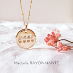 collier maman initiales coeur