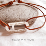 bracelet cuir homme grave points gps