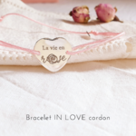 bijou femme grave la vie en rose