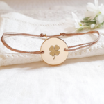 bracelet garcon grave trefle chance