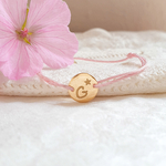 bracelet initiale gravee cordon