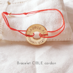bracelet cible personnalise a l amitie l amour la joie cordon fin