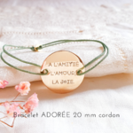 bracelet cordon message amitie