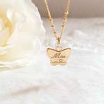 collier fille personnalise papillon