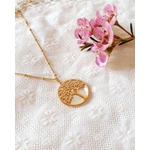 pendentif arbre de vie nacre or