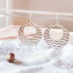 boucle oreille argent martele