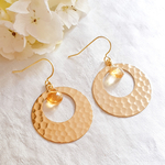 boucle oreille or pierre jaune citrine