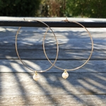 creoles boucles perles nacre blanche