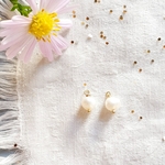 perles nacre blanche boucles oreille