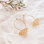 charm boucle d oreille creole eventail