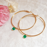creole boucles oreille pierre onyx vert
