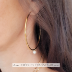 boucles oreille creoles nacre blanc