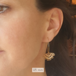 creole or boucle d oreilles brillante eventail