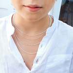 collier chaine garcon argent
