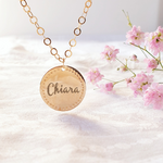 bijou grave femme medaille collier or