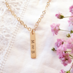 collier barre grave or