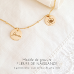 pendentif prenom fleur naissance