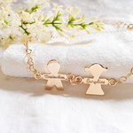 bracelet prenom medaille forme enfant garcon fille