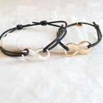 bracelet couple personnalise infini