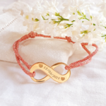 bracelet infini personnalise cordon femme