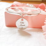 bracelet prenom argent grave