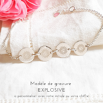bracelet prenoms argent petites medailles