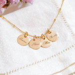 collier prenoms breloque cadeau pour maman