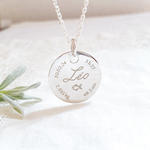 collier argent grave cadeau naissance pour maman