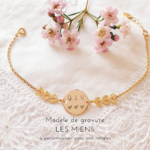 bracelet prenom avec initiales pour maman