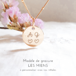 pendentif personnalise maman gravure initiale