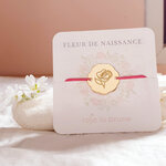 bracelet fleur de naissance juin rose ingenue