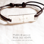 bracelet reglable homme rose des vents