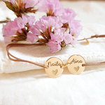 bracelet personnalise medaille a graver cordon ∙ cadeau Noel