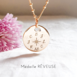 collier grand mere personnalise rose des vents